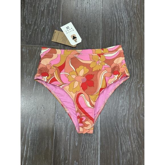 Billabong Other - NWT BILLABONG Aruba Groovy Hi Swim Bikini Bottom High Rise Cheeky Small